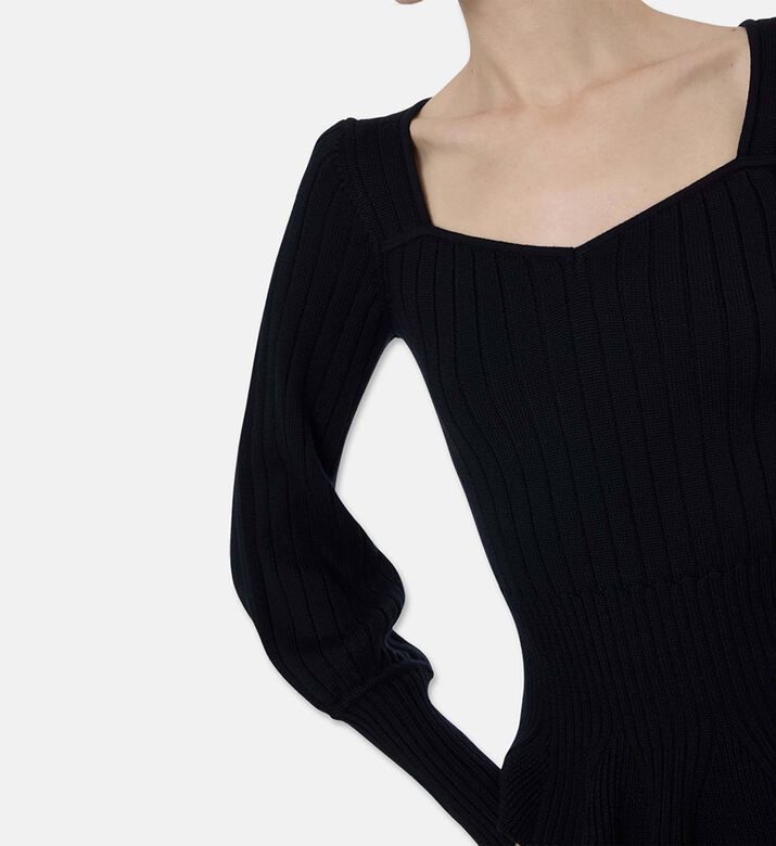 Luisa Spagnoli Merlato Knit V-neck Long-sleeve Sweater, Model View