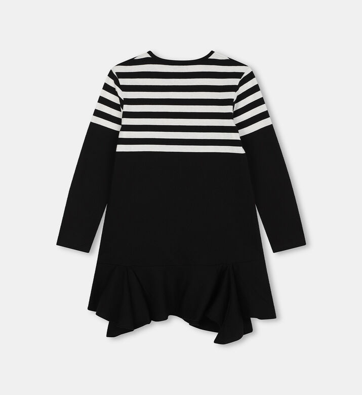 Striped Detailing Long Sleeves Dress Striped Detailing Long Sleeves Dress