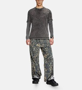 T-adjind Denim-like Marble Wash T-shirt