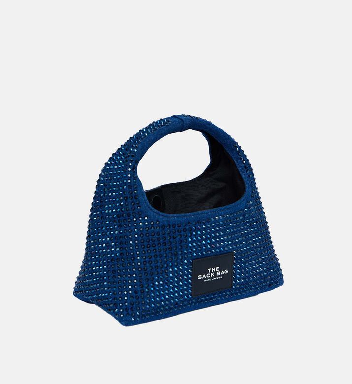 Crystal Denim Mini Sack Bag