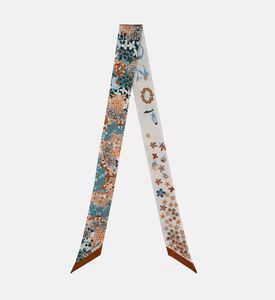 طوق رأس حريري مزين بأزهار