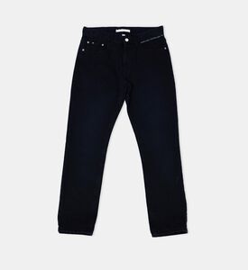 Logo Rivets 5-pockets Denim Pants