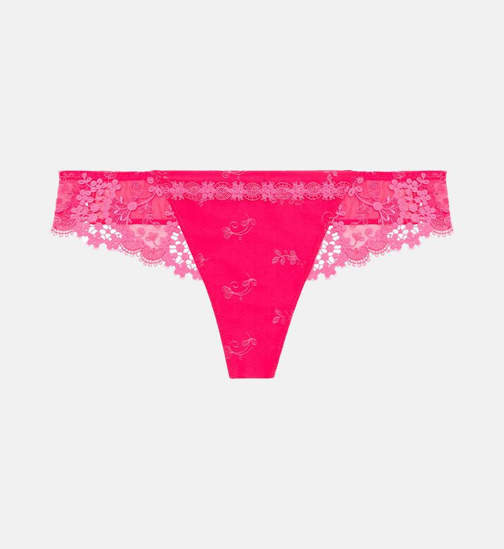 سروال داخلي قصير مطرز منخفض الارتفاع