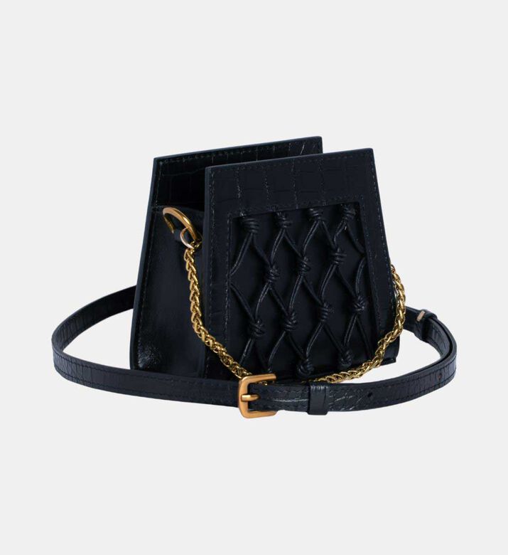 Mini Amu Croc-embossed Bag