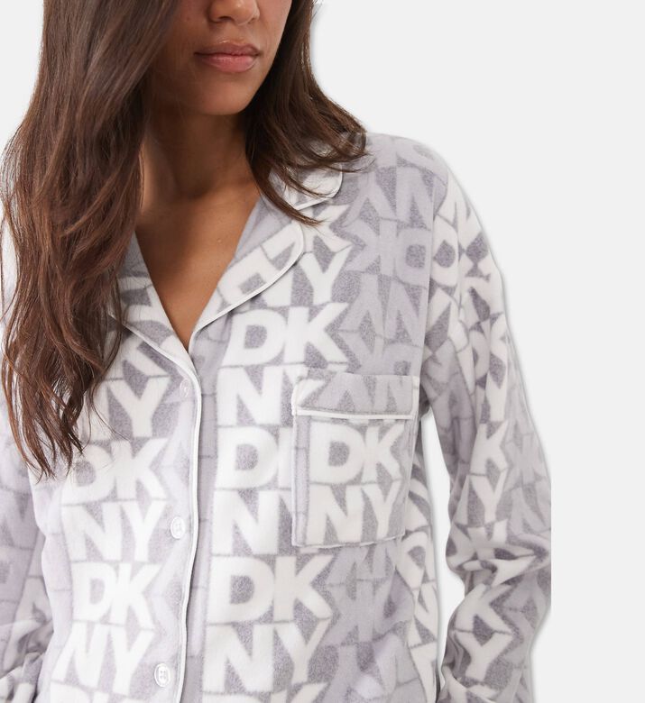 DKNY Fleece Logo Pajama Set, Model View