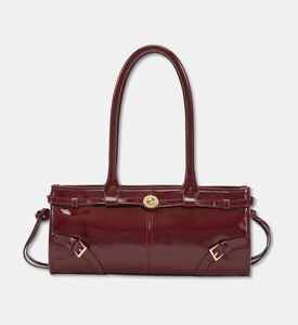 Manc Baby Jane Leather Shoulder Bag, Burgundy, Packshot View