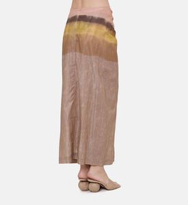 تنورة ميتاليك منسدلة بتصميم ملفوف