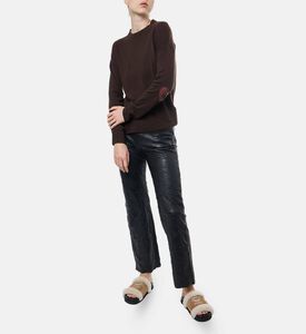 Zadig et Voltaire Relaxed-fit Long-sleeve Sweater, Dark-brown, L, Model View