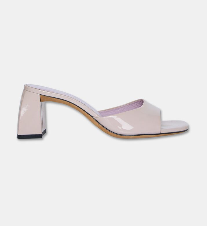 By Far Romy Leather Square Toe Mules, Packshot View
