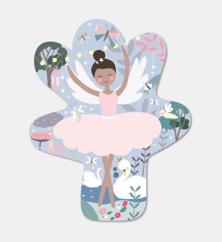 Floss and Rock Enchanted Ballerina Shaped Jigsaw Puzzle, Packshot View