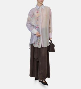 قميص بصف أزرار بطبعة أزهار متعدد الألوان