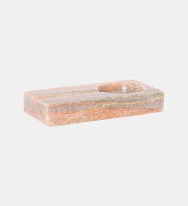 Marble and Beyond Square 4-cigar Marble Ashtray, Dark-gold, Packshot View