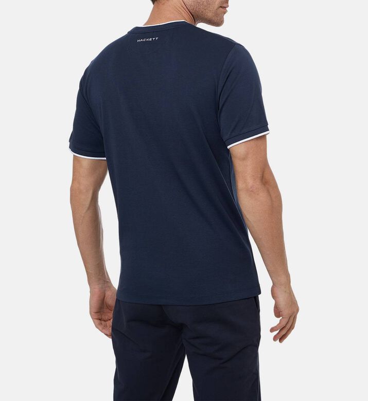 Hackett London Stripe-print Short-sleeve T-shirt, Navy, Xl, Model View