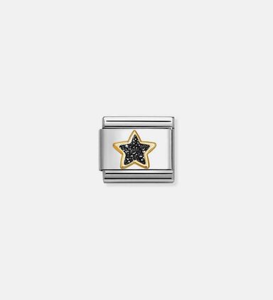Composable Classic Black Glitter Star
