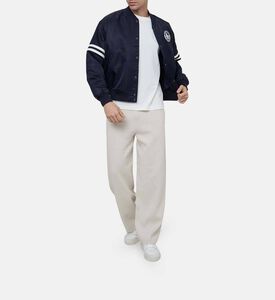 Wide-leg Knit Track Trousers