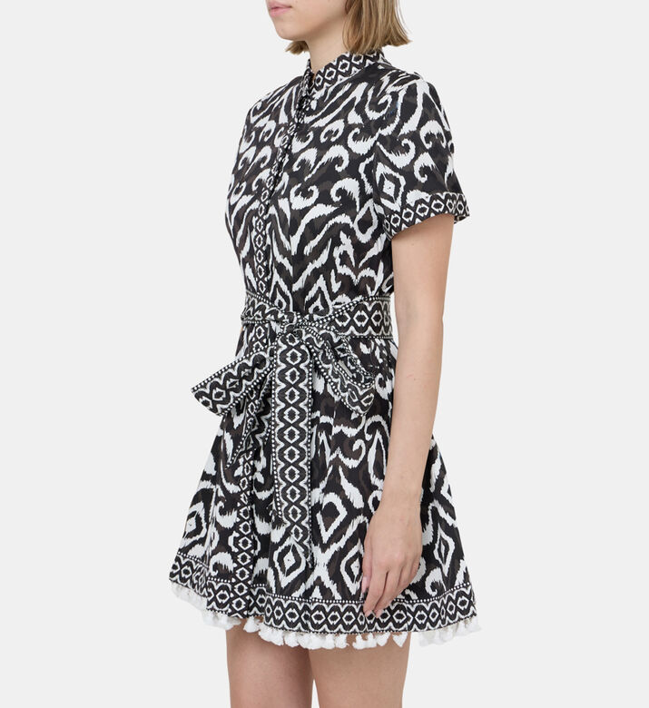 Abstract Printed Mini Dress
