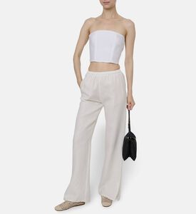 Forte-Forte Linen Viscose Bustier Top, Model View