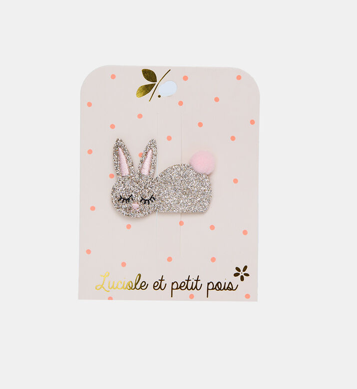 Glittered Rabbit Hair Clip