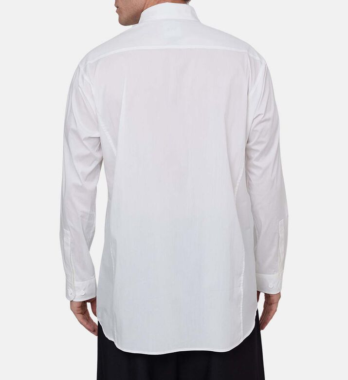 قميص قطني كلاسيكي طويل الأكمام