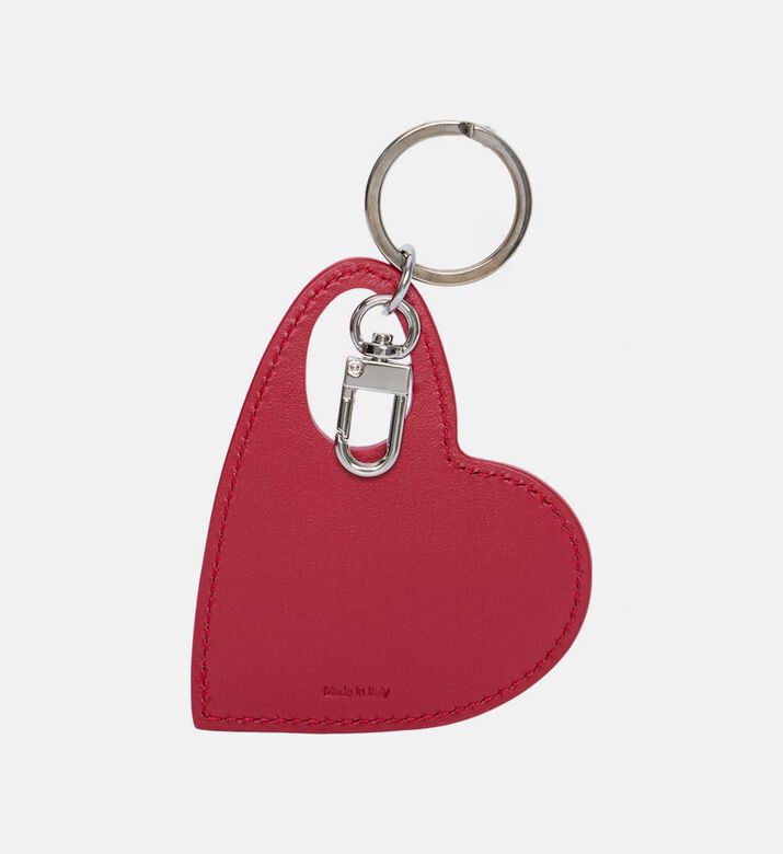 Leather Heart-shape Keychain