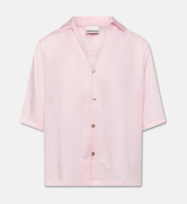 Chantelle Jacquard Button-down Shirt, Light-pink, L, Packshot View