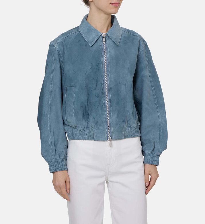 Sasaffy Suede Regular-fit Bomber Jacket