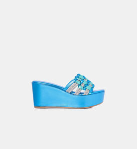 Baldinini Glittering Wedge Rhinestone Platform Shoes, Blue, Eu-38.5, Packshot View Baldinini Glittering Wedge Rhinestone Platform Shoes, Blue, Eu-38.5, Packshot View