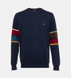 سترة بشعار مطرز بمزيج قطن