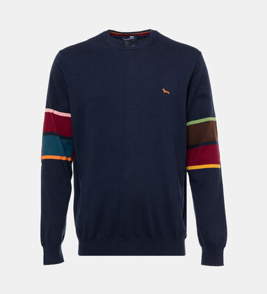 Embroidered Logo Cotton Blend Sweater