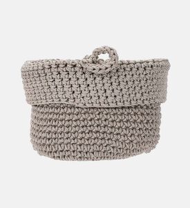 مجموعة من 3 قطع تخزين من النسيج باللون الرمادي