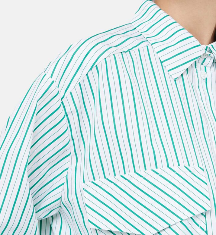 Patch-pocket Striped Cotton Shirt