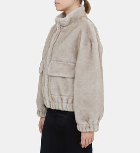 جاكيت قصير فرو صناعي