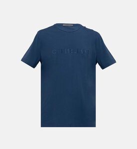 تيشيرت قطن جيرسيه بياقة مستديرة بقصة مرنة