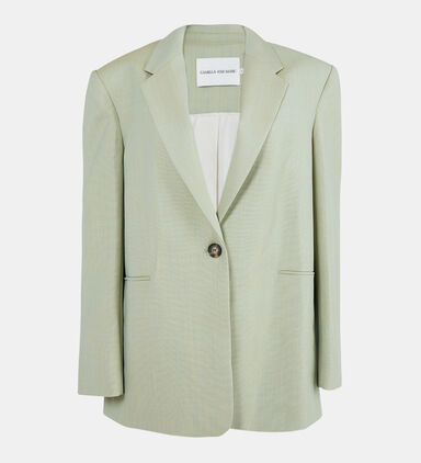 Jacquard Wool Single-breasted Blazer