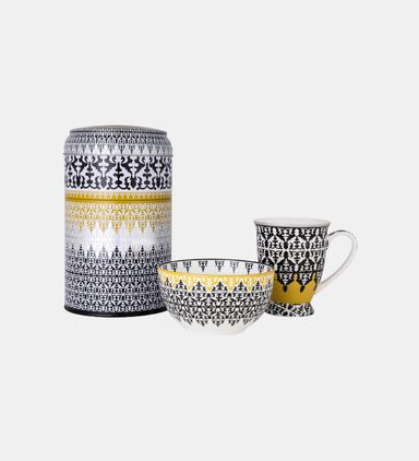 Safra Mug Bowl Tin Box Set