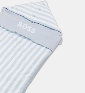 Boss Striped Interlock Baby Nest, Blue, Packshot View