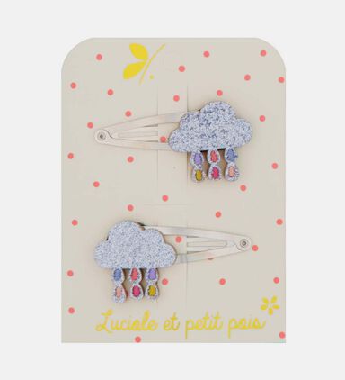 Multicolor Clouds Hair Clips