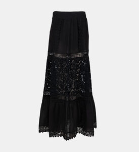 Reise Layered Lace Linen Skirt Reise Layered Lace Linen Skirt
