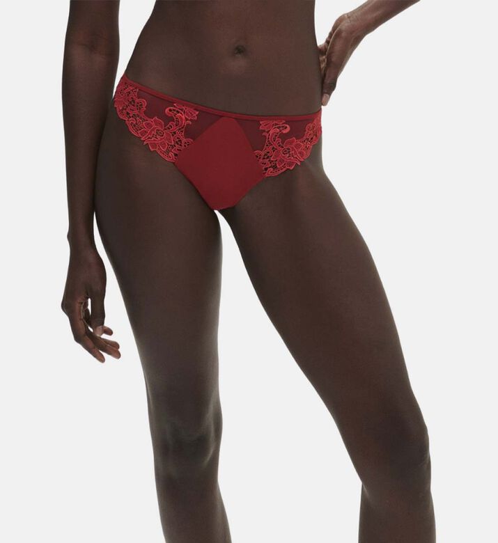 Saga Embroidered Low-waist Thong