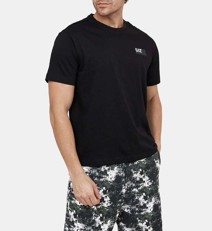 تيشيرت قطن بطبعة شعار