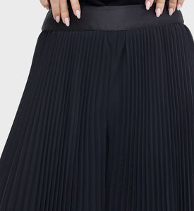 Wide-legged Flared Pleated Pants