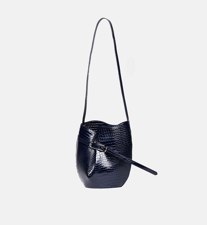 Liffner Organic Shapes Belted Bucket Bag, Navy, Packshot View Liffner Organic Shapes Belted Bucket Bag, Navy, Packshot View