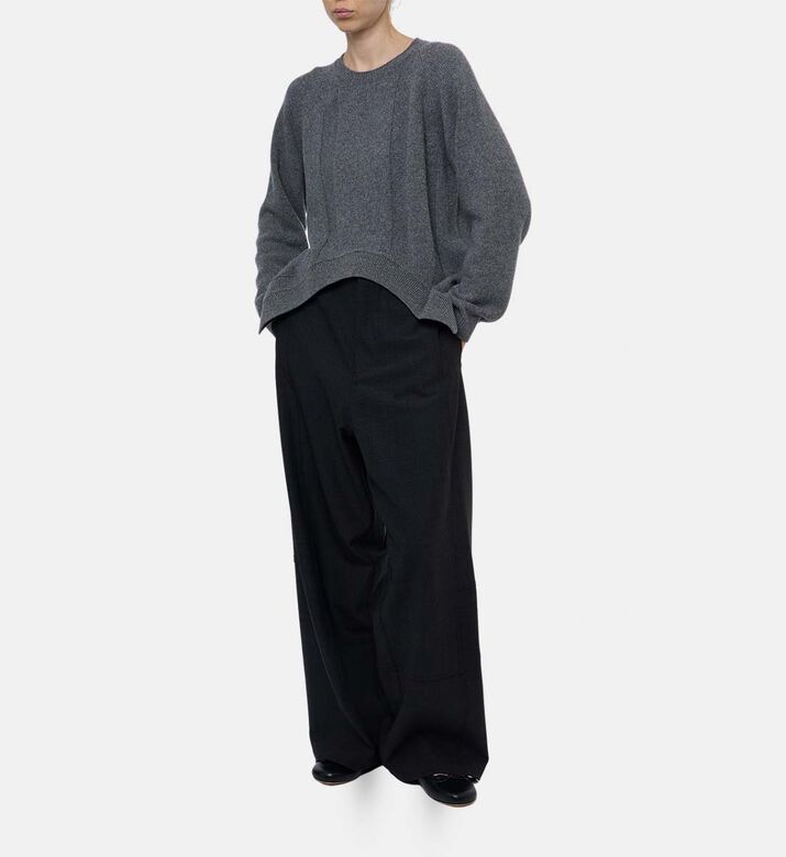 Plan C Cut-out Detail Long-sleeve Sweater, Model View