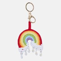 Crochet Rainbow Key Chain