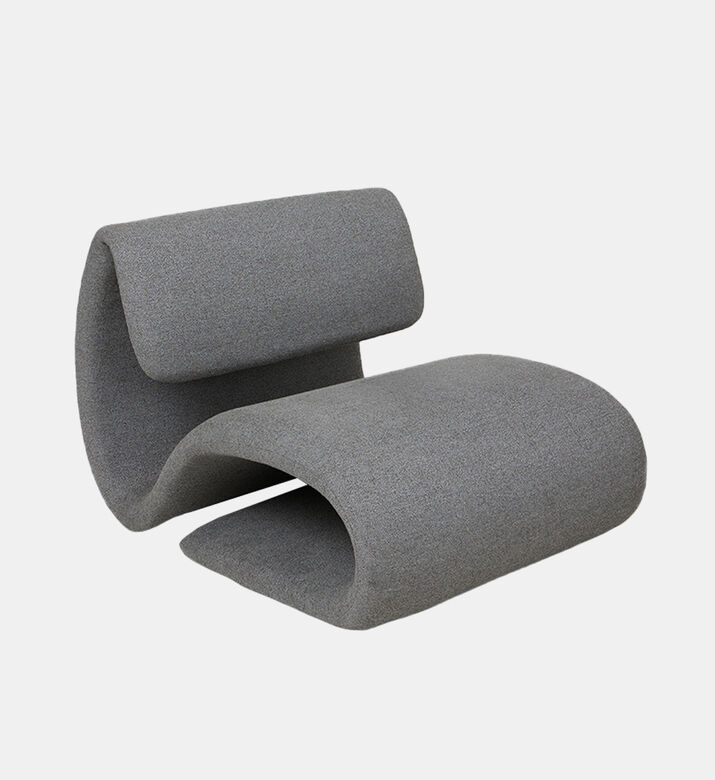 Dan Form Dubna Boucle Fabric Lounge Chair, Taupe, Packshot View