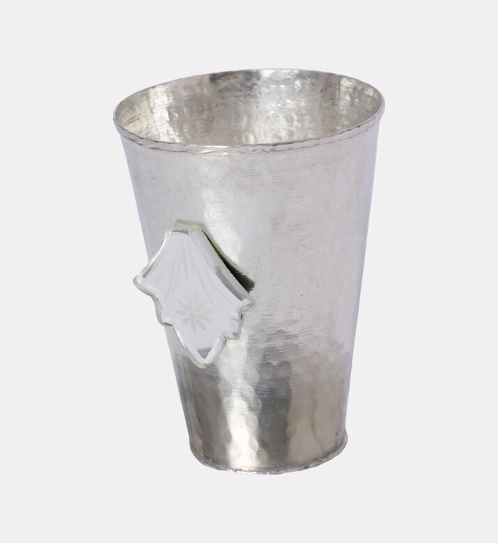 Hammered Metal Stand Platter Hammered Metal Stand Platter