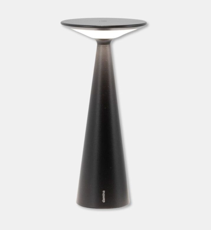 Zafferano Damina Tapered Table Lamp, Black, Packshot View