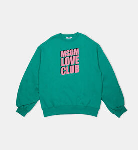 Flocked Logo Cotton Sweatshirt Flocked Logo Cotton Sweatshirt