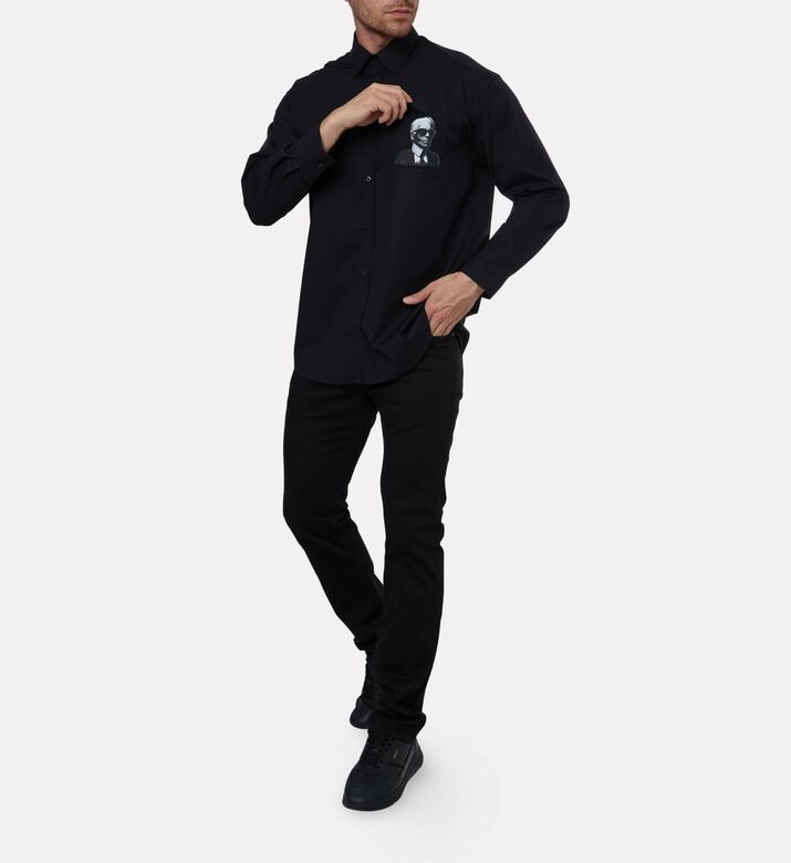 Karl Lagerfeld Cotton Smooth Matte-finish Shirt, Model View