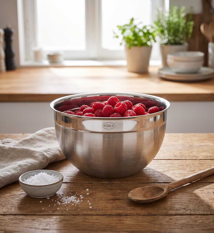 Rosle Glass Lid Deep Bowl, Silver, 8-cm, Packshot View